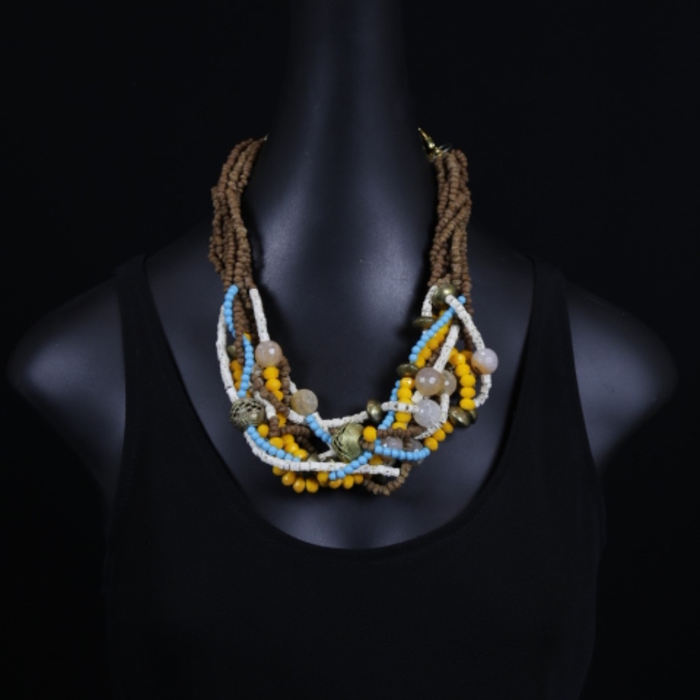Designer Multi Stone Necklace - Picture 2 of 2